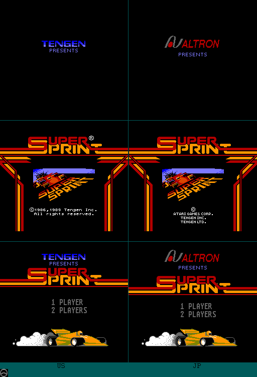 Super Sprint - Title Screen