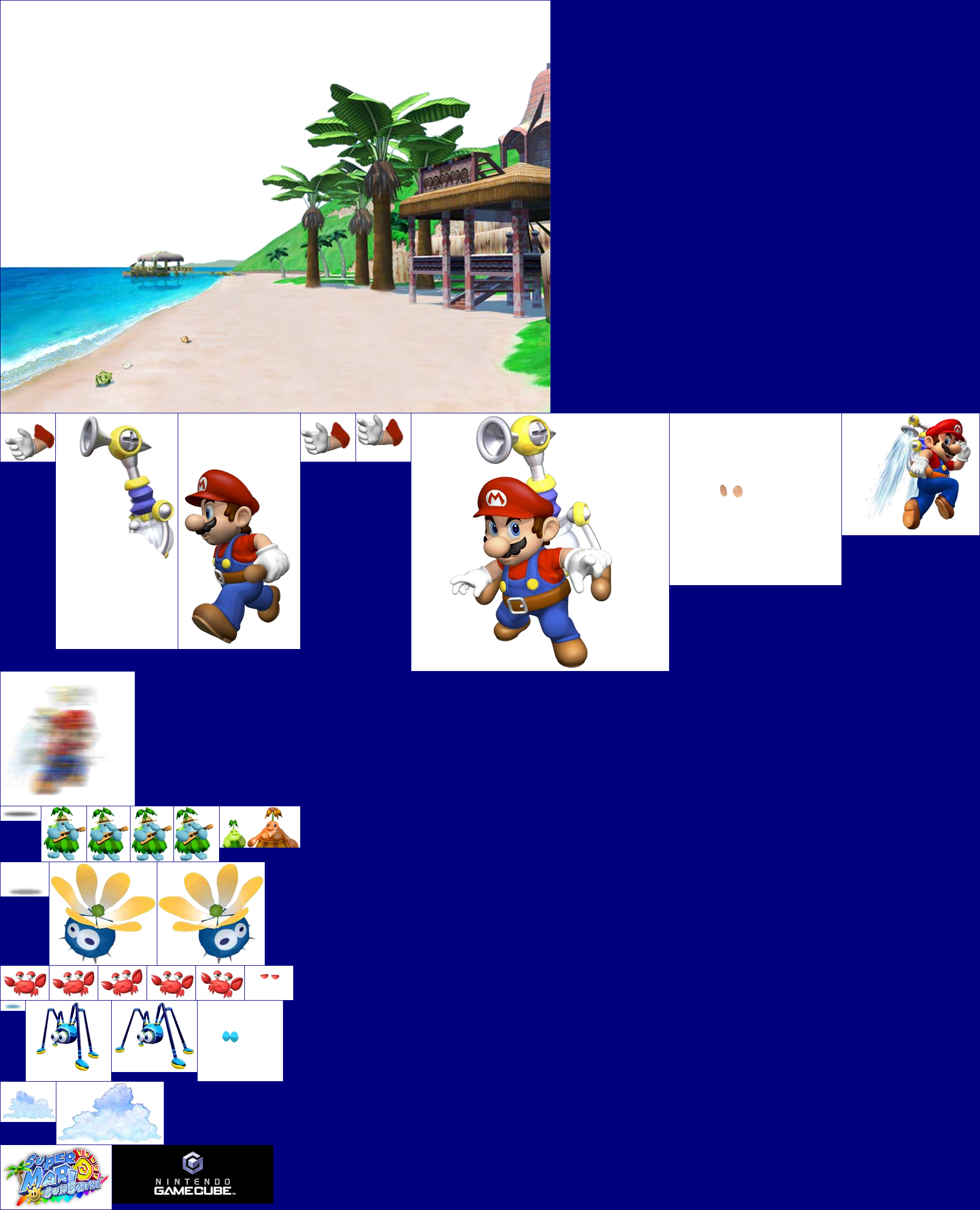 Super Mario Sunshine Screensaver - General Sprites