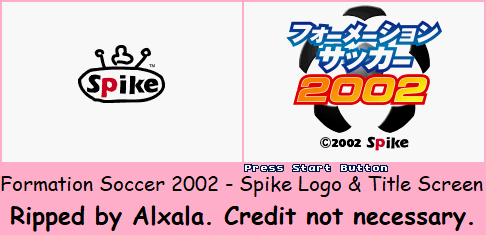Formation Soccer 2002 (JPN) - Spike Logo & Title Screen