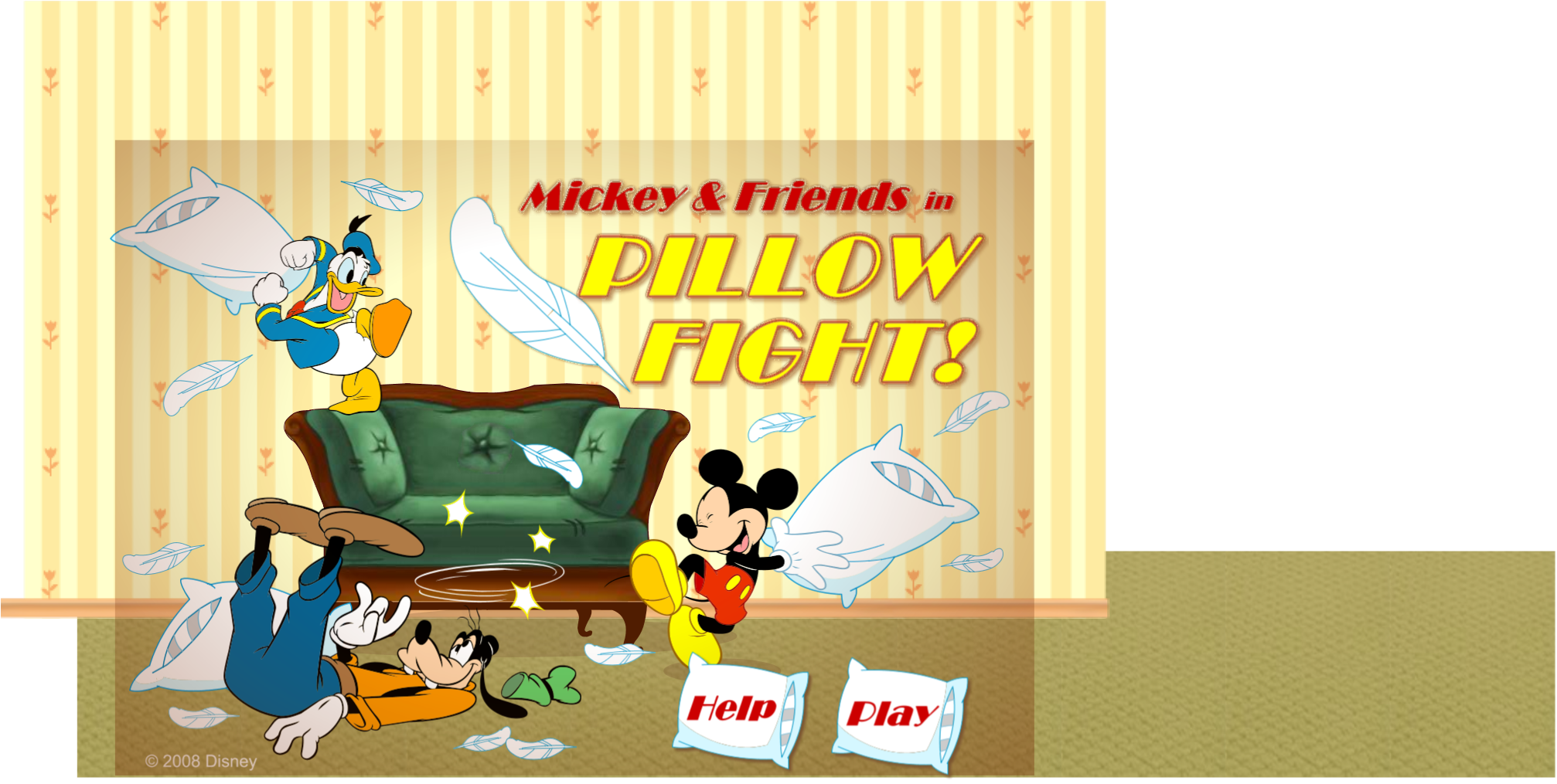 Mickey & Friends in Pillow Fight! - Title Screen