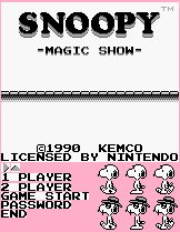 Snoopy's Magic Show - Title Screen