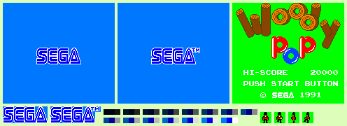 Woody Pop - Title Screen & Sega Logo