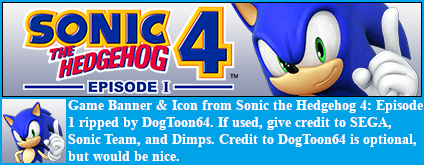 Sonic the Hedgehog 4: Episode I - Game Banner & Icon