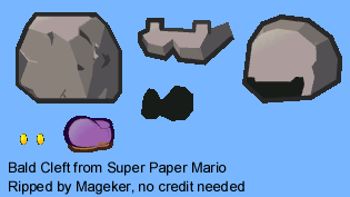 Super Paper Mario - Bald Cleft