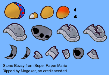 Super Paper Mario - Stone Buzzy