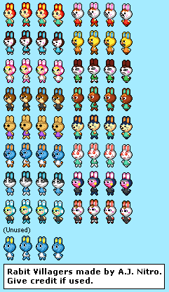 Animal Crossing Customs - Rabbit Villagers