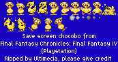Final Fantasy Chronicles: Final Fantasy 4 - Save Screen Chocobo