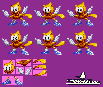 Sonic the Hedgehog Customs - Ray (Chaotix Title Screen-Style)