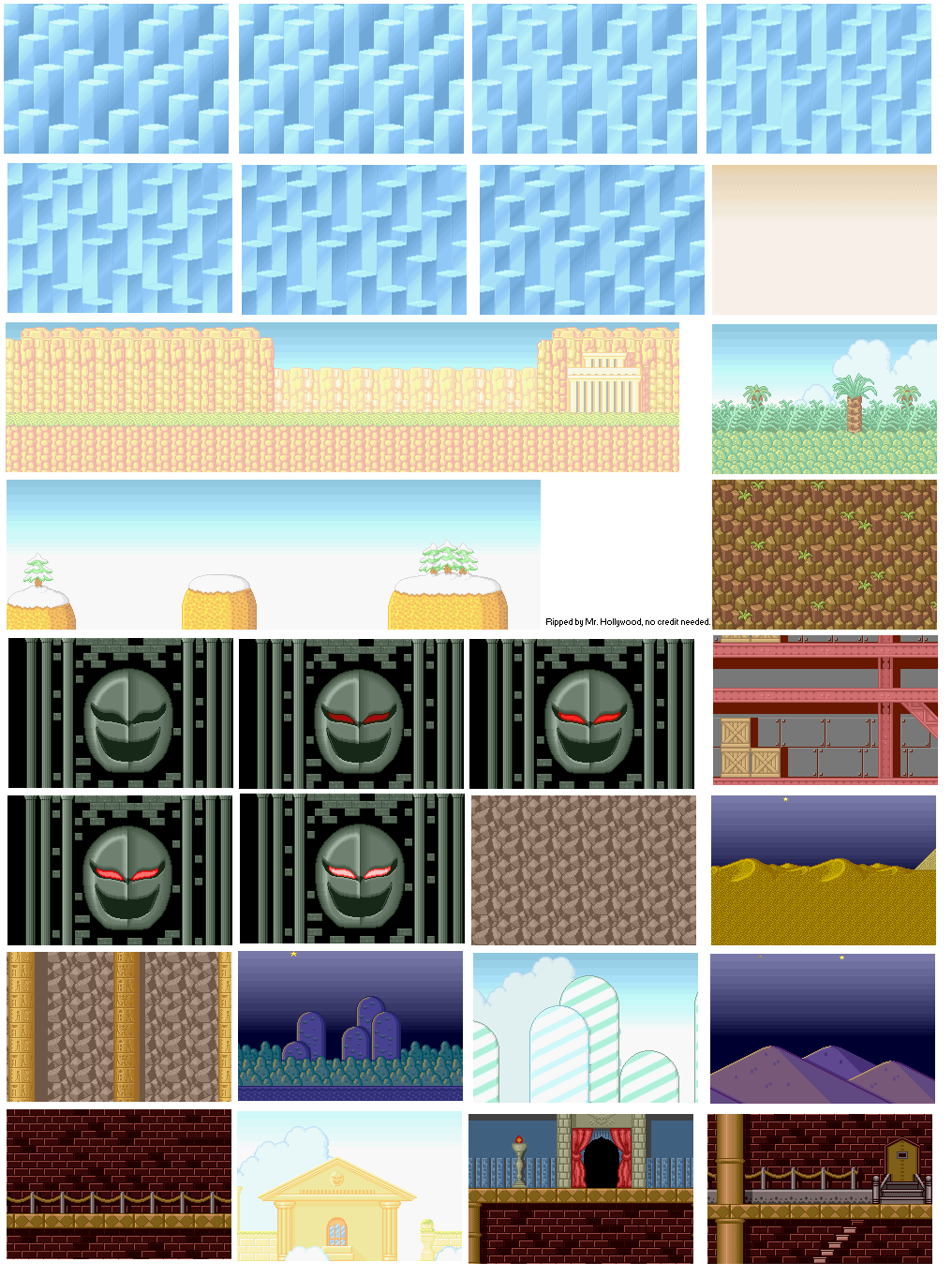 Super Mario Advance - Backgrounds