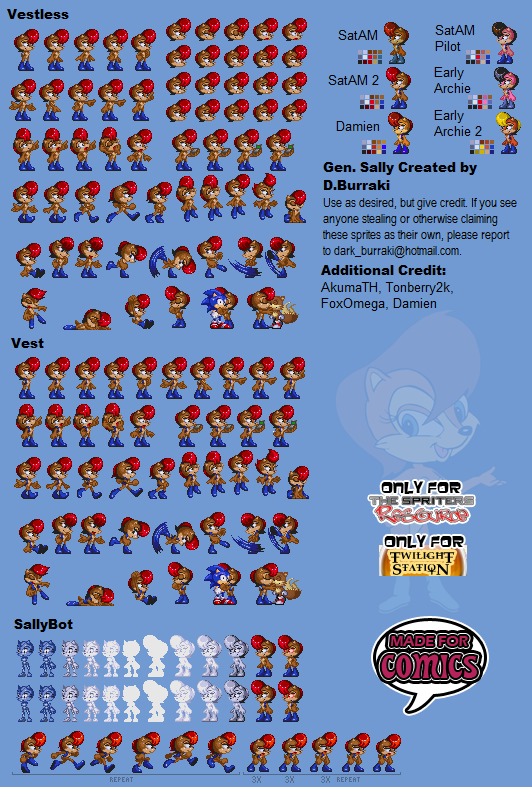 Sonic the Hedgehog Media Customs - Sally