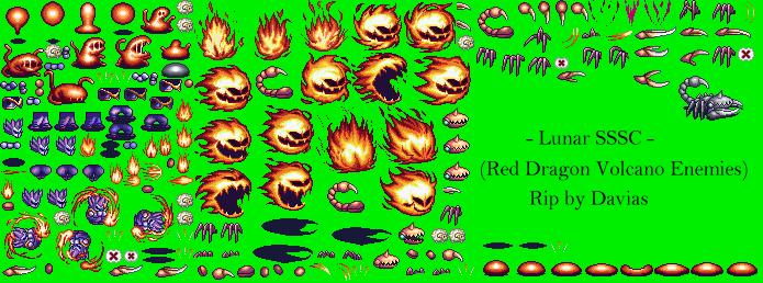 Red Dragon Volcano Enemies