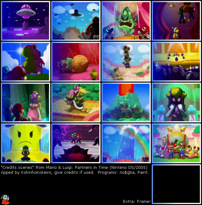 Mario & Luigi: Partners in Time - Credits Scenes