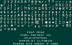 Final Fantasy 8 - Font