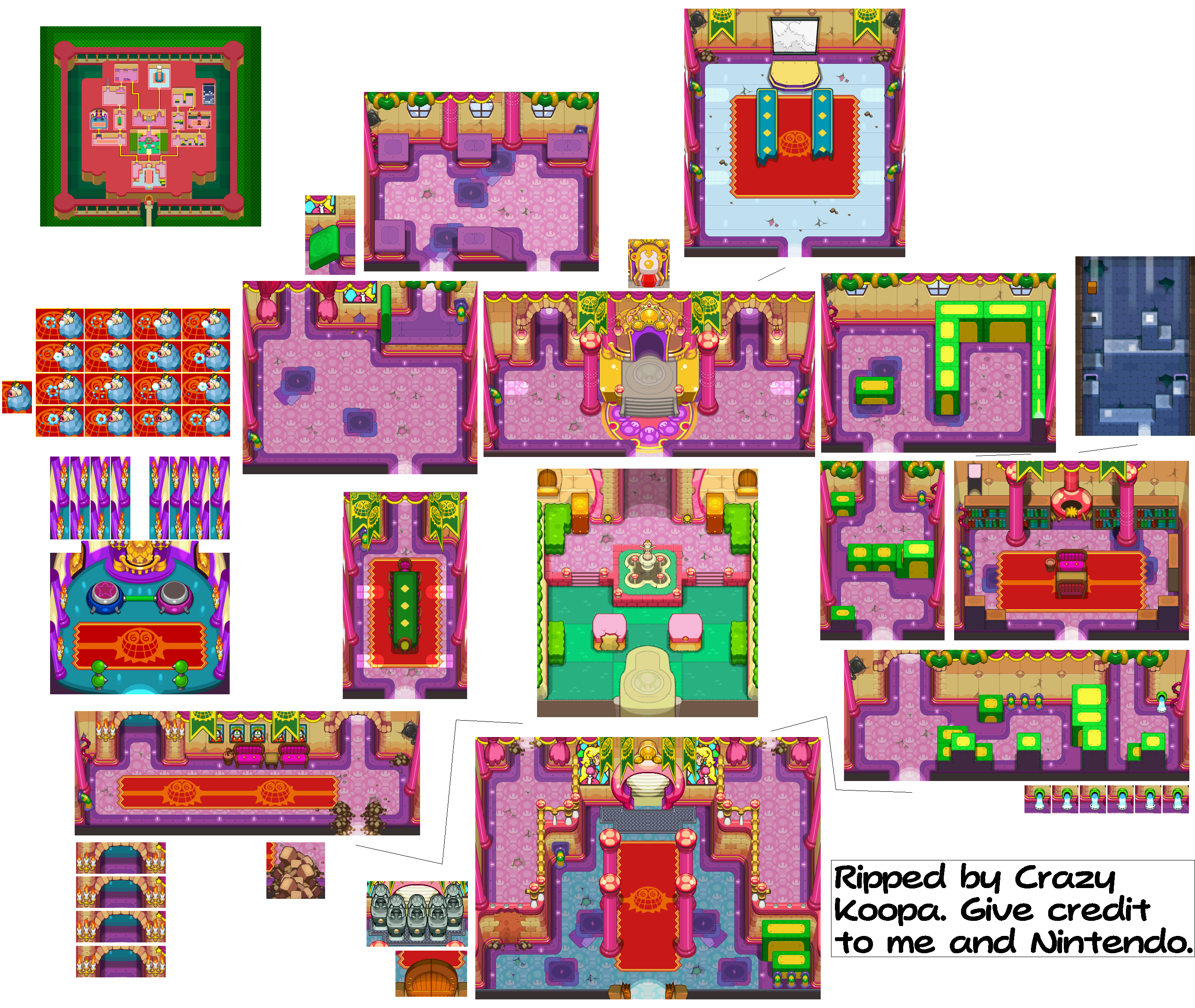 Mario & Luigi: Bowser's Inside Story - Fawful's Castle 1st Floor