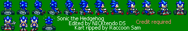 Sonic the Hedgehog Customs - Sonic (Super Mario Kart-Style)