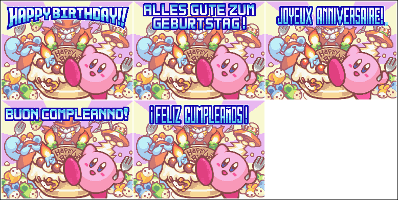 Kirby Squeak Squad / Kirby Mouse Attack - Birthday Messages (PAL)