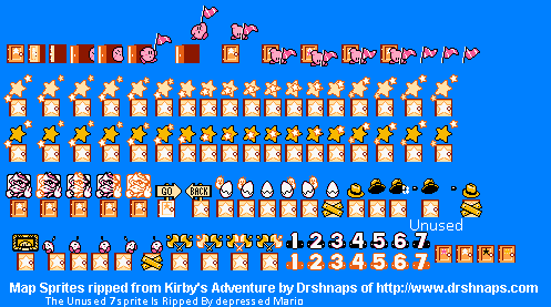 Kirby's Adventure - Hub Sprites