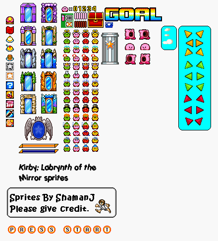 Kirby & the Amazing Mirror - General Sprites