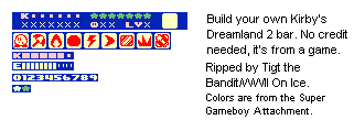 Kirby's Dream Land 2 - Status Bar