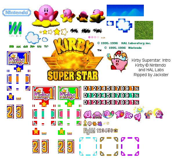 Kirby Super Star / Kirby's Fun Pak - Intro, Title, & Data Select