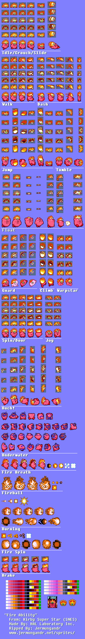 Kirby Super Star / Kirby's Fun Pak - Fire Kirby
