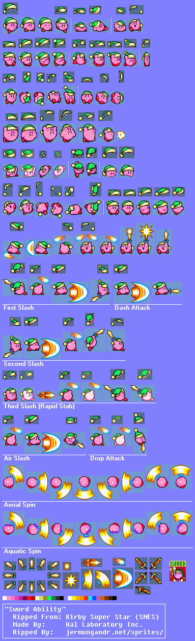 Kirby Super Star / Kirby's Fun Pak - Sword Kirby