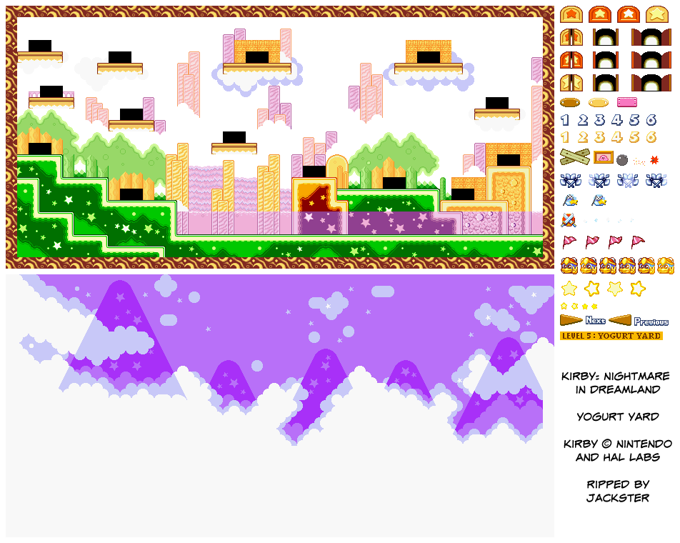 Kirby: Nightmare in Dream Land - World 05 Yogurt Yard