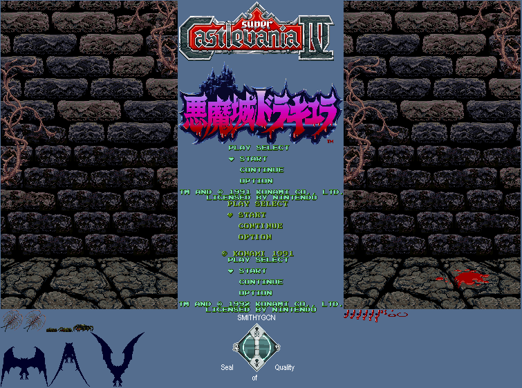 Super Castlevania IV - Start Screen