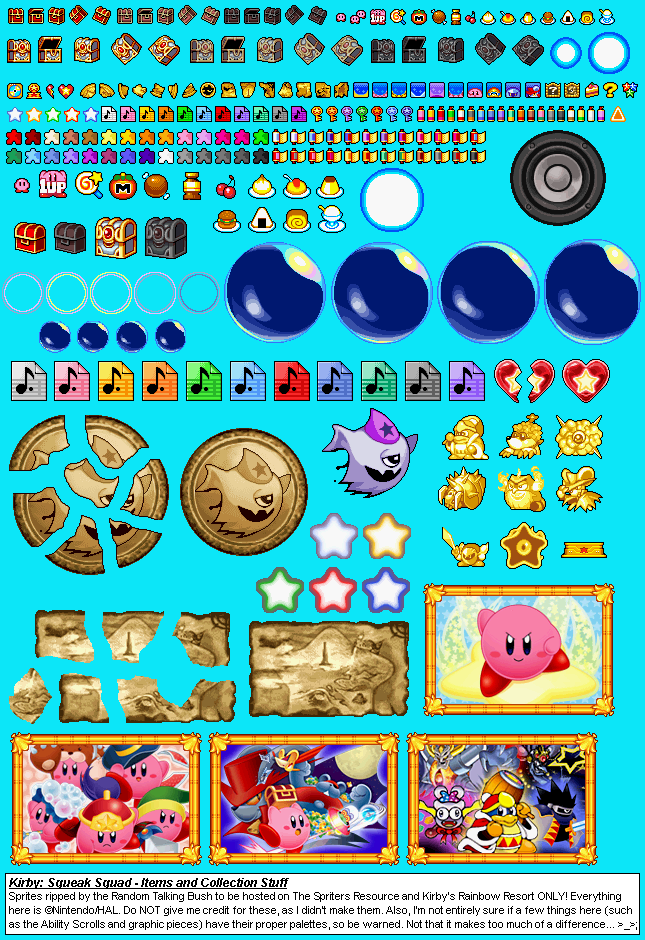 Kirby Squeak Squad / Kirby Mouse Attack - Items