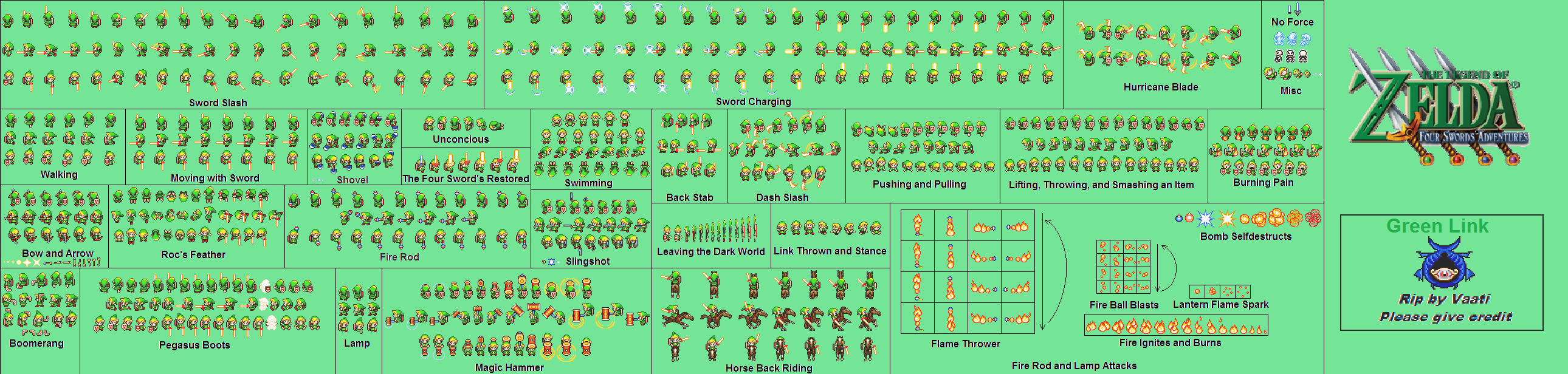 The Legend of Zelda: Four Swords Adventures - Link (Green) (GCN Palette)