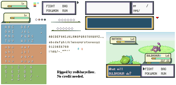 Pokémon FireRed / LeafGreen - HP Bars & In-battle Menu