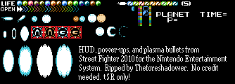 Street Fighter 2010 - HUD & Powerups