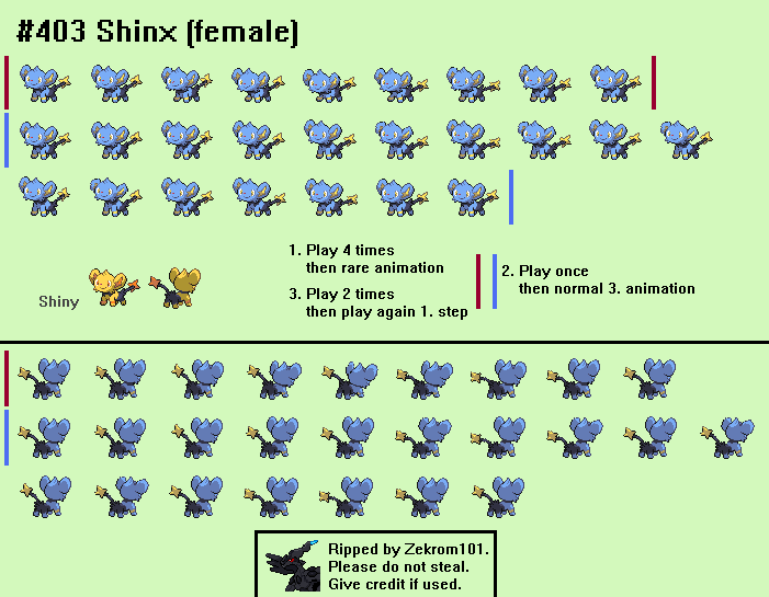 Pokémon Black / White - #403 Shinx (female)