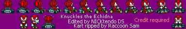 Sonic the Hedgehog Customs - Knuckles (Super Mario Kart-Style)