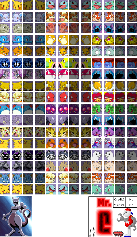 Pokémon Puzzle League - Pokémon Icons