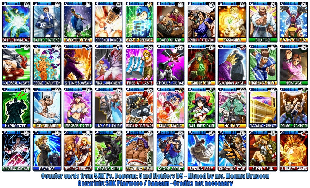 SNK vs. Capcom: Card Fighters DS - Counter Cards