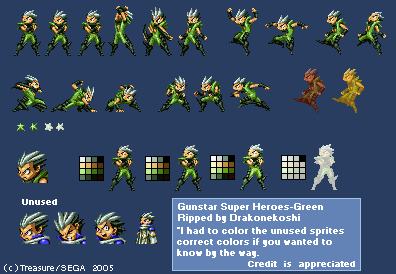 Gunstar Super Heroes - Green