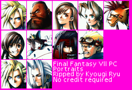 Final Fantasy 7 - Portraits