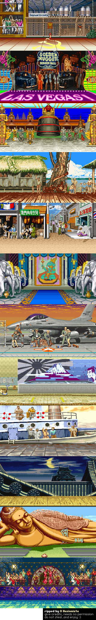 Street Fighter 2: Champion Edition - Backgrounds