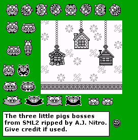 Super Mario Land 2: 6 Golden Coins - The Three Little Pigheads