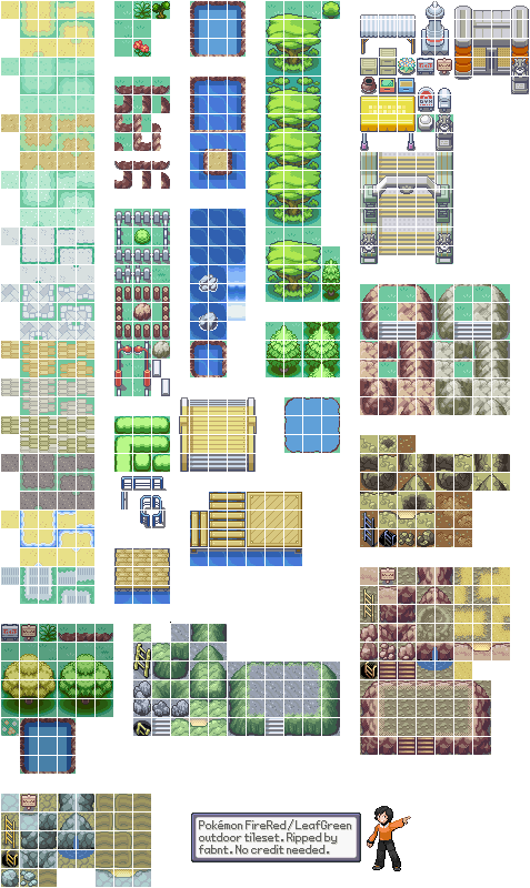 Game Boy Advance - Pokémon FireRed / LeafGreen - Tileset 2 ...