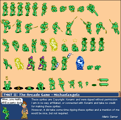 Teenage Mutant Ninja Turtles 2: The Arcade Game - Michelangelo