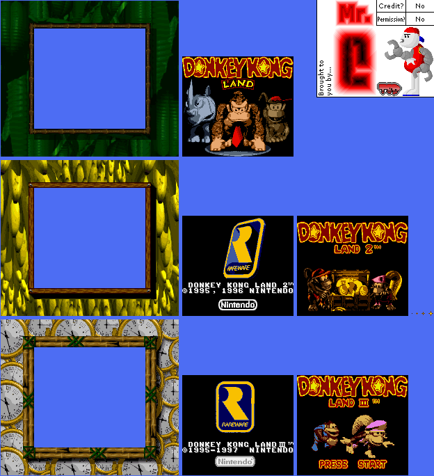 Donkey Kong Land - Super Game Boy Border & Title Screen