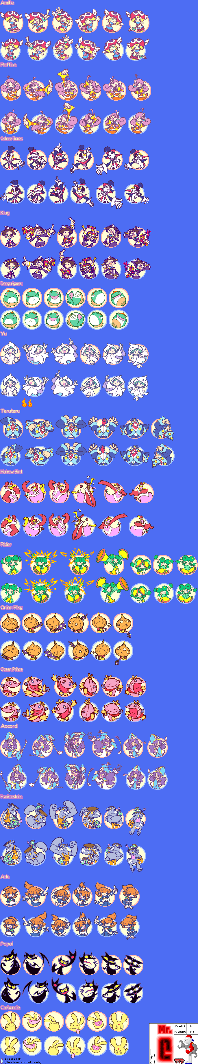 Puyo Pop Fever - Character Heads