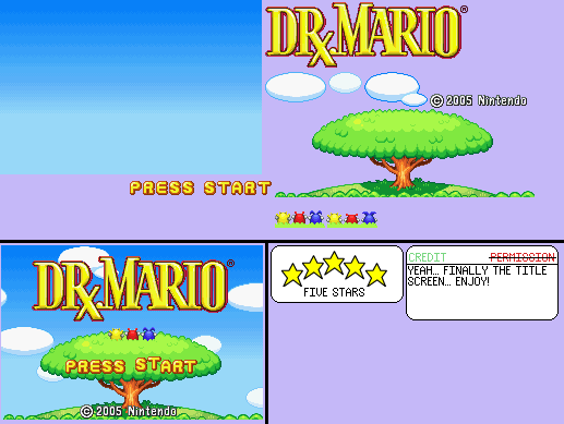 Dr. Mario and Puzzle League - Title Screen