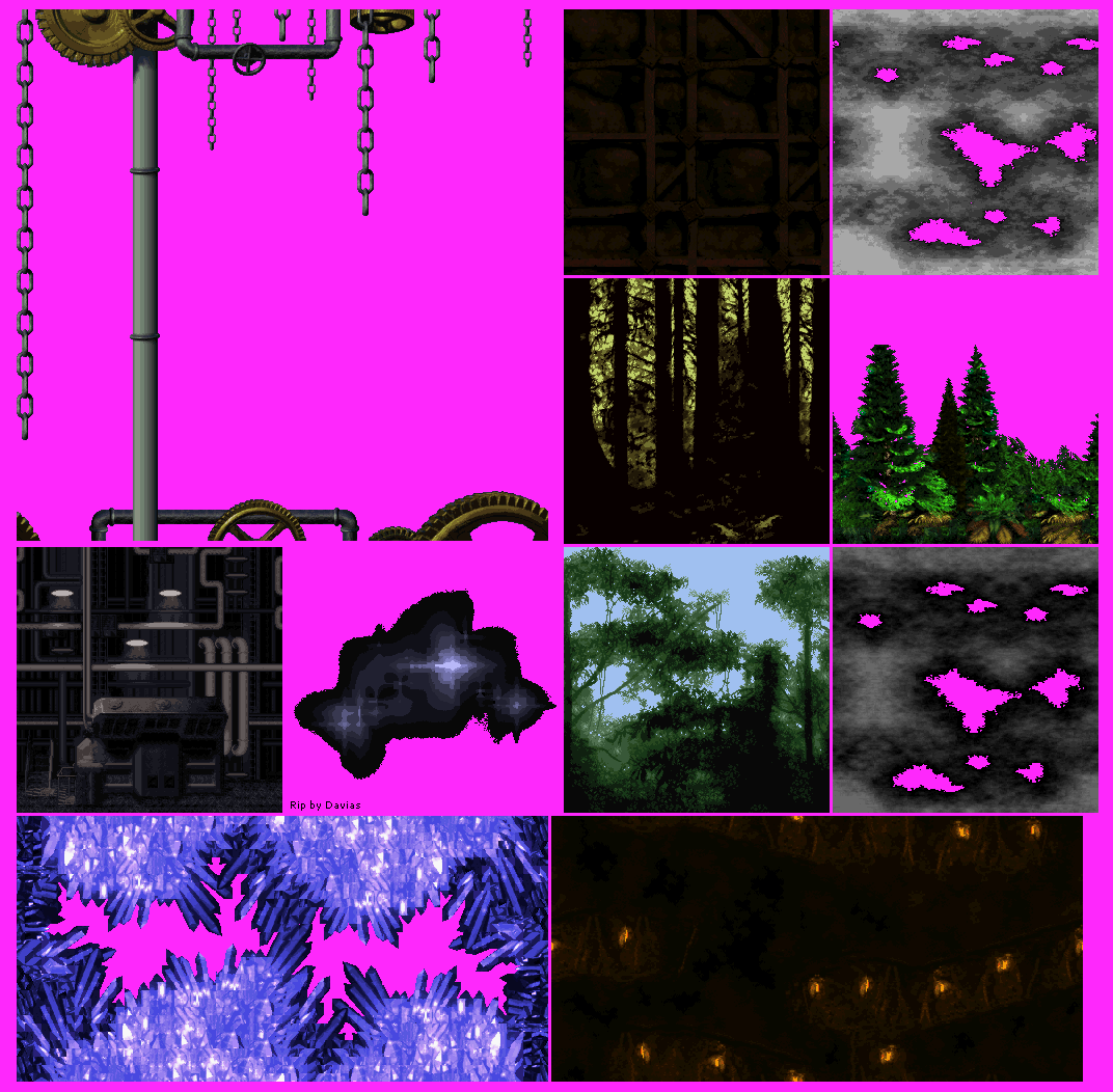 Donkey Kong Country - Miscellaneous Foregrounds & Backgrounds