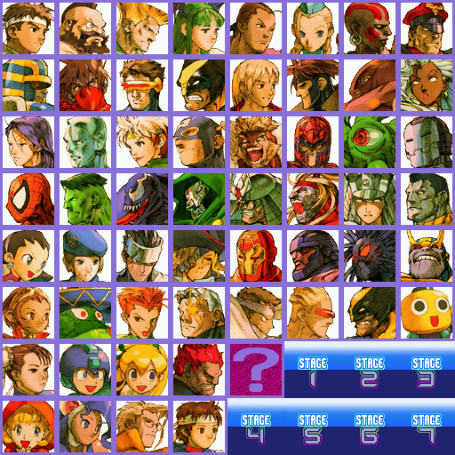 Marvel vs. Capcom 2 - Character Select