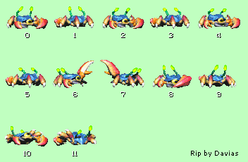 Golden Sun 2: The Lost Age - Unused Enemy (Crab)
