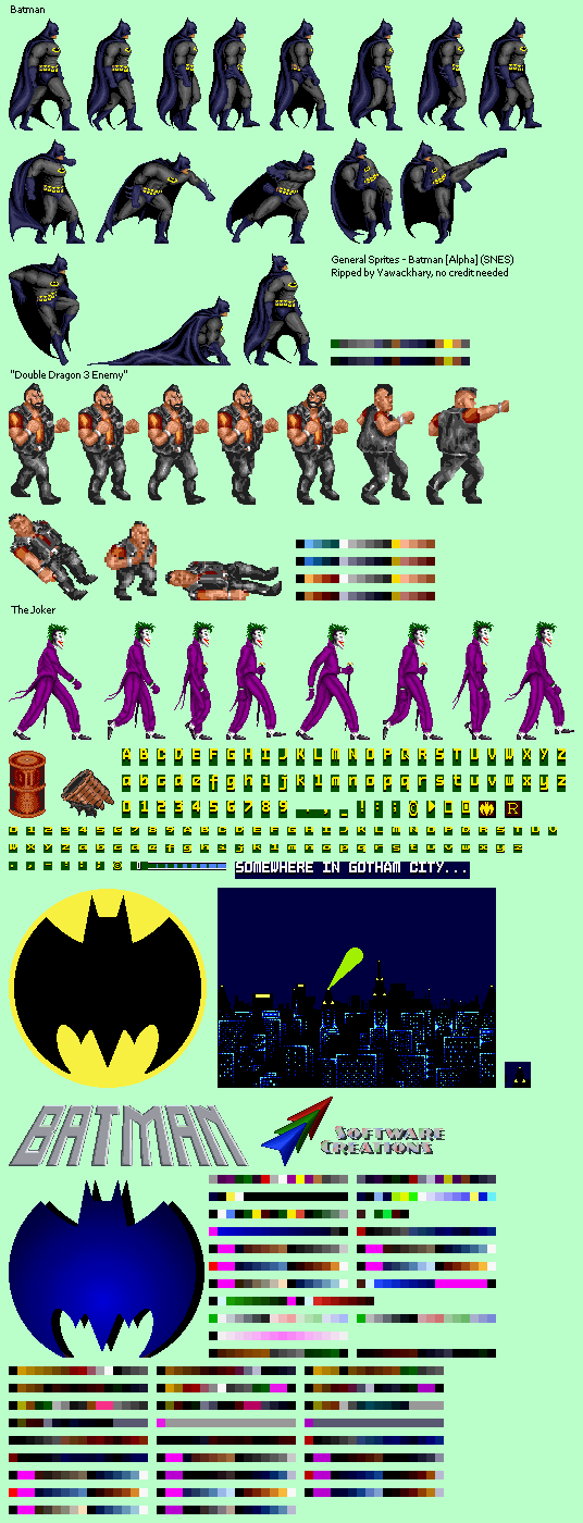 Batman (Prototype) - General Sprites