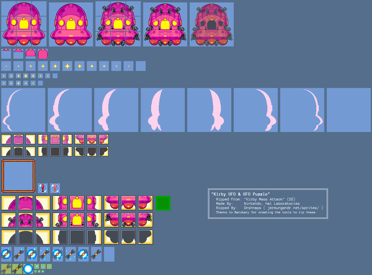 Kirby Mass Attack - Kirby's UFO & UFO Puzzle